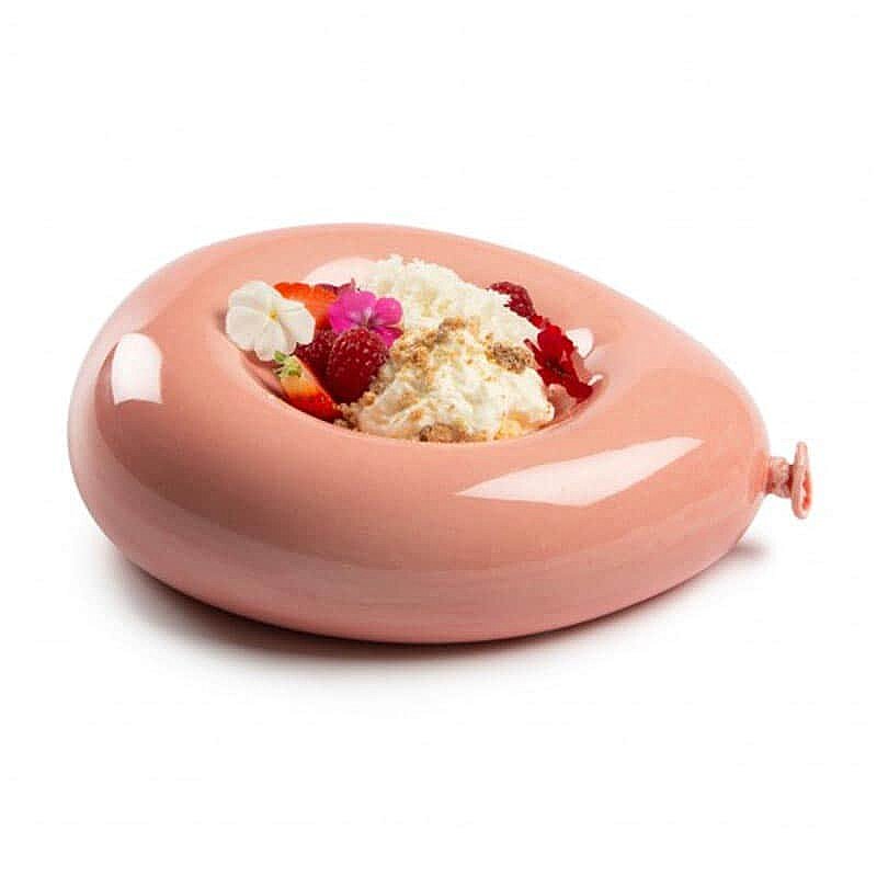 100% Chef Balon Porselen Sunum Tabağı, Modern Tasarım, 23x20x7 cm - %100 Chef (1)