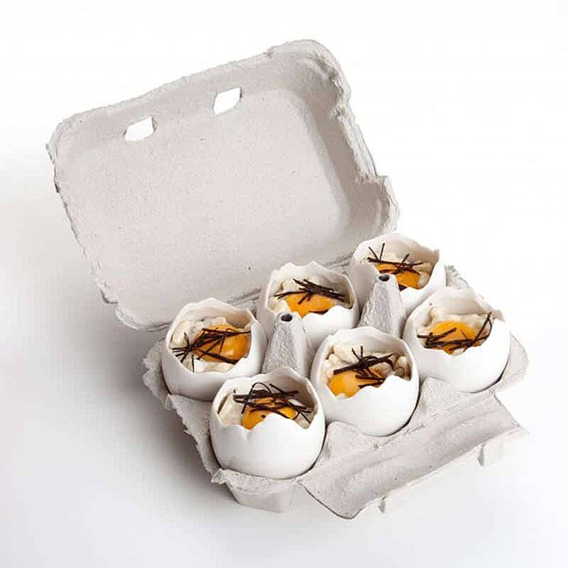 100% Chef Broken Egg Porselen Sunum Kasesi, Özel Tasarım, 50 ml, 10 Adet - 1
