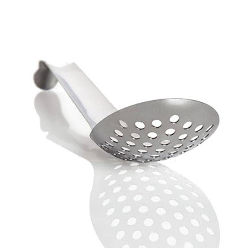 100% Chef Çelik Lotus Delikli Havyar Kaşığı, Özel Tasarım, 16 cm, 10 Adet - 2