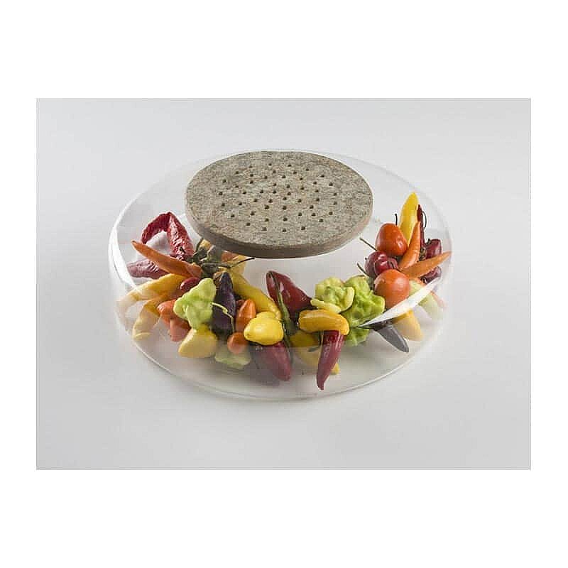 100% Chef Delikli Galaxy Advance Mermer Sunum Tabağı, Gastronomi Sunum, 17 cm - %100 Chef (1)