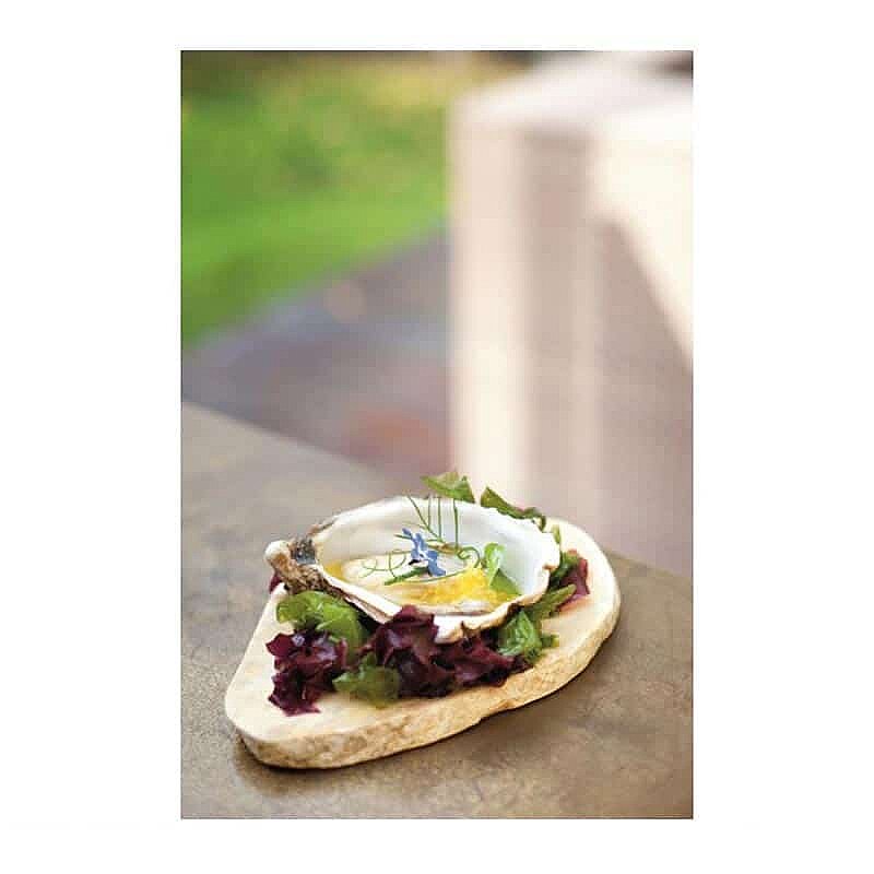 100% Chef Imperator Taş Sunum Tabağı, Gastronomi Sunum, 20x10 cm, Sarı - %100 Chef (1)
