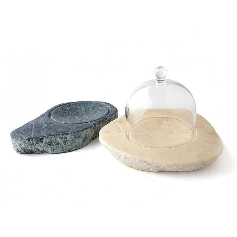 100% Chef Kapaklı Faraon Mermer Sunum Tabağı, Gastronomi Sunum, 15x17 cm, Sarı - %100 Chef (1)