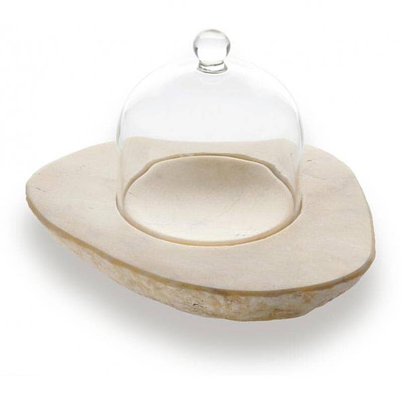 100% Chef Kapaklı Faraon Mermer Sunum Tabağı, Gastronomi Sunum, 15x17 cm, Sarı - 1