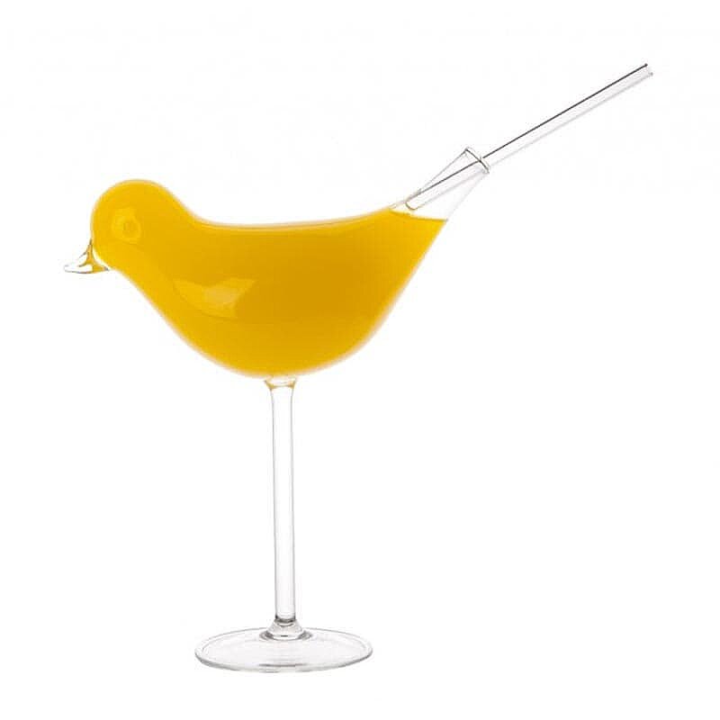 100% Chef Kuş Cam Kokteyl Bardağı, Özel Tasarım, 200 ml - %100 Chef (1)