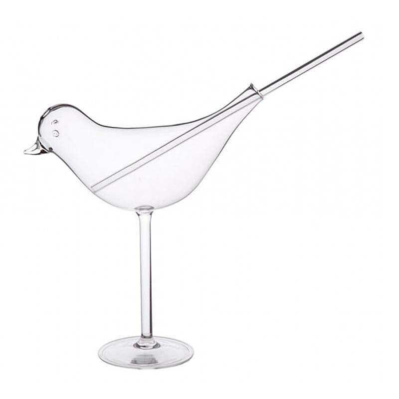 100% Chef Kuş Cam Kokteyl Bardağı, Özel Tasarım, 200 ml - %100 Chef