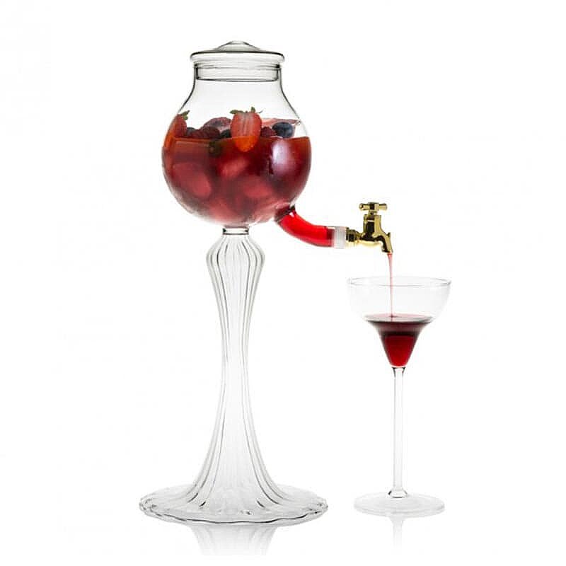 100% Chef Musluklu Cam Kokteyl Servis Sürahisi, Şık Tasarım  600 ml - %100 Chef (1)