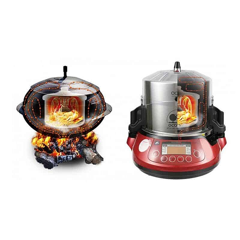 100% Chef Ocoo Pro Otomatik Çift Düdüklü Tencere, Premium, 3.5 Lt, Kırmızı - %100 Chef (1)