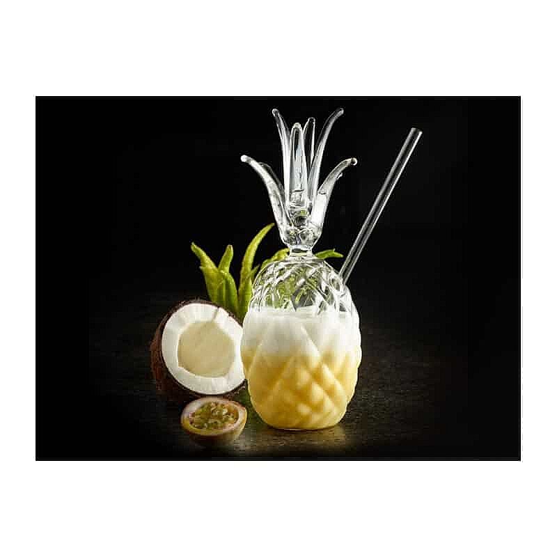 100% Chef Pipetli Ananas Cam Kokteyl Sunum Bardağı, 300 ml - %100 Chef (1)