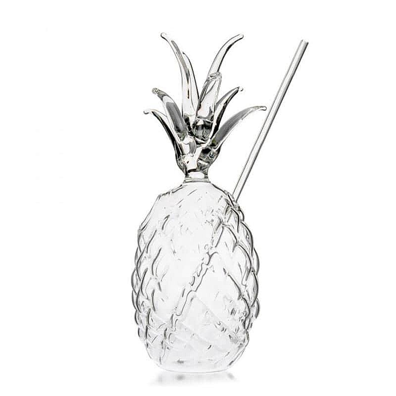 100% Chef Pipetli Ananas Cam Kokteyl Sunum Bardağı, 300 ml - %100 Chef