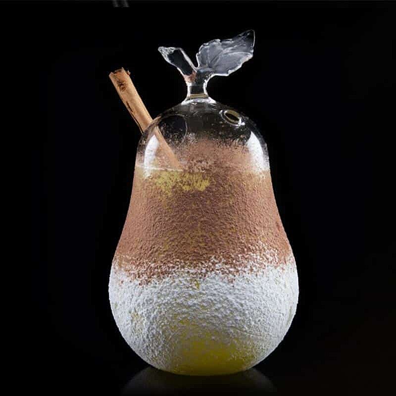 100% Chef Pipetli Armut Cam Kokteyl Bardağı, 500 ml - %100 Chef (1)