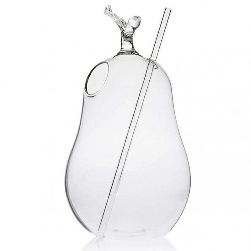 100% Chef Pipetli Armut Cam Kokteyl Bardağı, 500 ml - %100 Chef