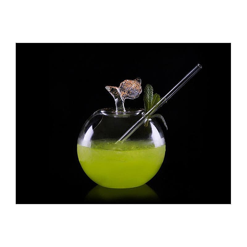 100% Chef Pipetli Elma Cam Kokteyl Bardağı, Özel Tasarım, 250 ml - %100 Chef (1)