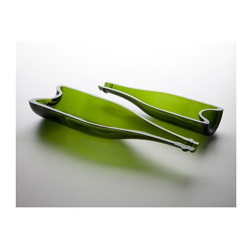 100% Chef Şampanya Şişesi Cam Sunum Tabağı, Modern Tasarım, 130 ml, 6 Adet - %100 Chef