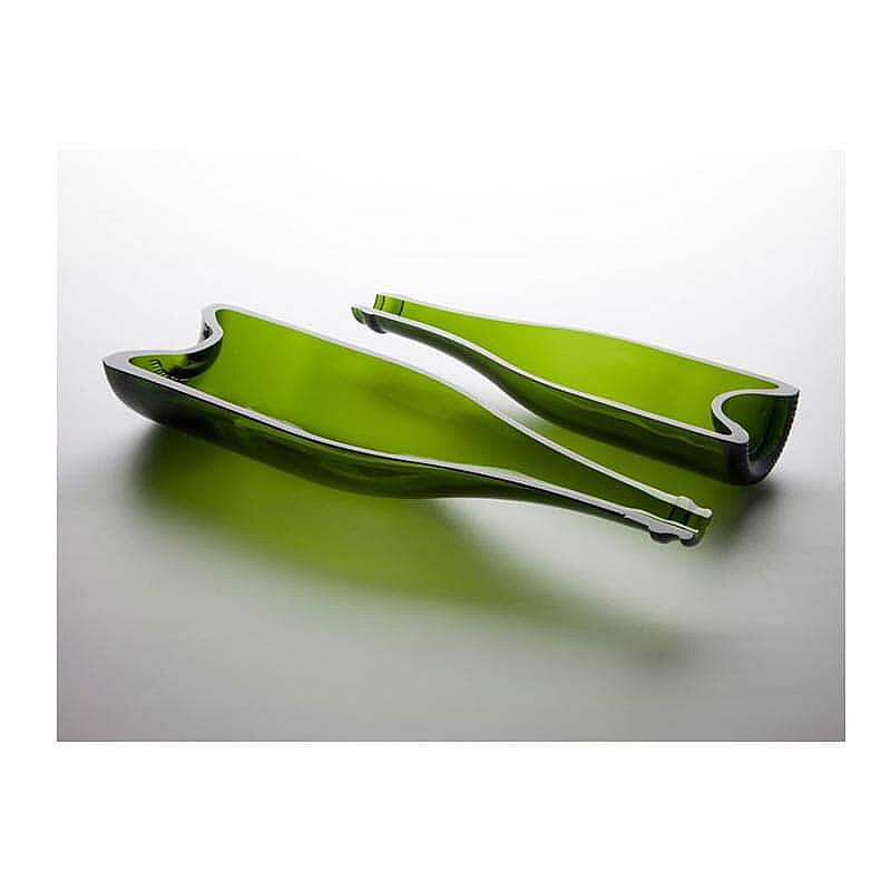 100% Chef Şampanya Şişesi Cam Sunum Tabağı, Modern Tasarım, 130 ml, 6 Adet - 1