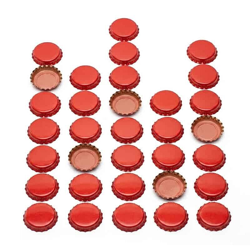 100% Chef Şişe Kapağı, Ø3 cm, 100 Adet, Kırmızı - %100 Chef