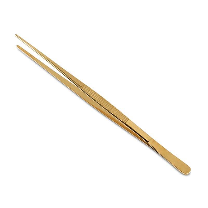 100% Chef Titanyum Dekor Şef Cımbızı, Ergonomik, 30 cm, Altın - 1