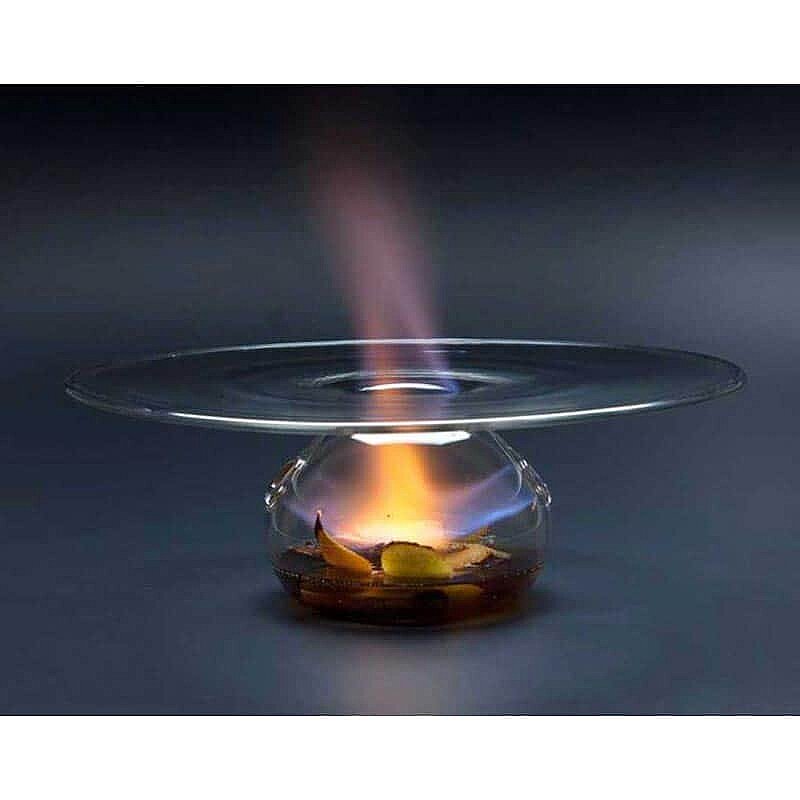 100% Chef Vulcano Cam Sunum Tabağı, Gastronomi Sunum, 23x7,5 cm - %100 Chef