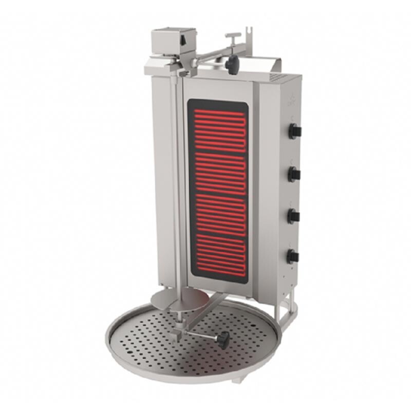 Atalay ADE-4U Üstten Motorlu Döner Makinesi, 4 Radyanlı, Seran Camlı, Elektrikli - Atalay