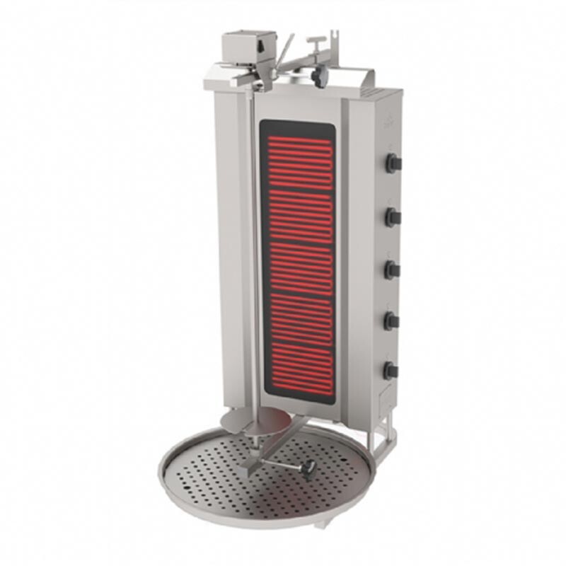 Atalay ADE-5U Üstten Motorlu Döner Makinesi, 5 Radyanlı, Seran Camlı, Elektrikli - Atalay