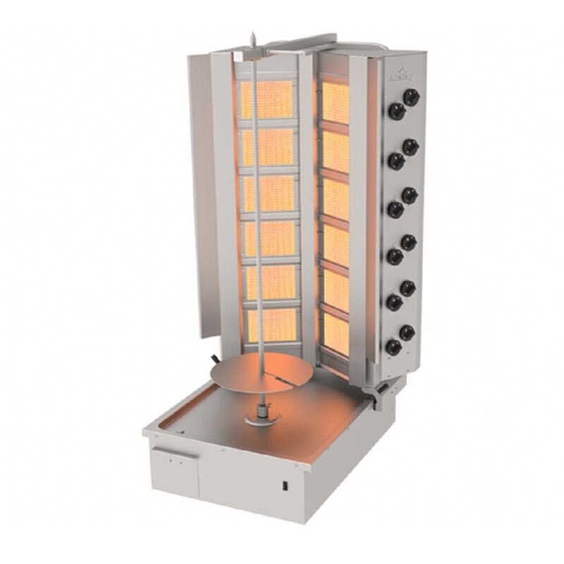 Atalay ADG-12A Alttan Motorlu V Tipi Döner Makinesi, 6+2 Radyanlı, Emniyet Ventili, Doğalgazlı - Atalay