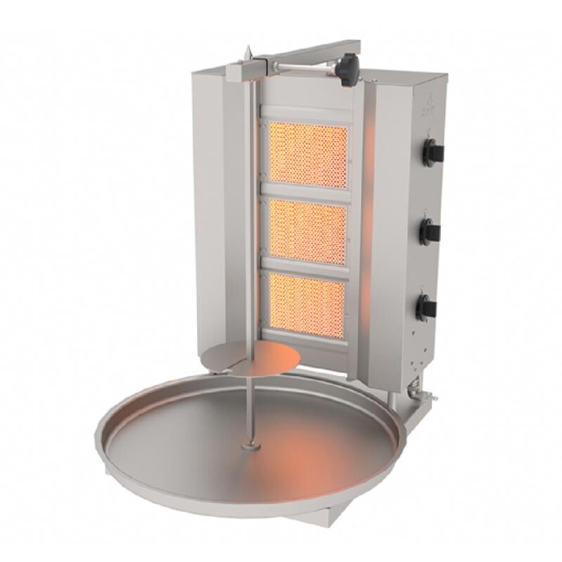 Atalay ADG-3S Sabit Döner Makinesi, 3 Radyanlı, Emniyet Ventili, Doğalgazlı - Atalay