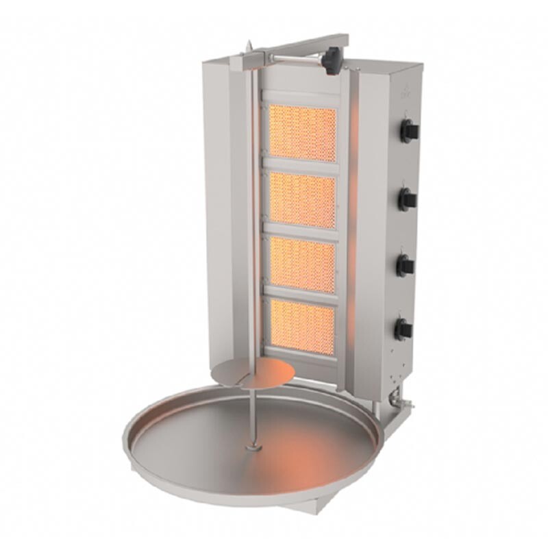 Atalay ADG-4S Sabit Döner Makinesi, 4 Radyanlı, Paslanmaz Çelik, LPG’li - Atalay