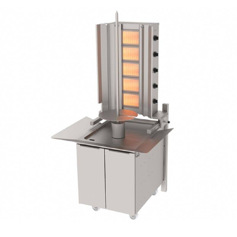 Atalay ADG-5D Alttan Motorlu Arabalı Döner Makinesi, 5 Radyanlı, Emniyet Ventili, Doğalgazlı - 1