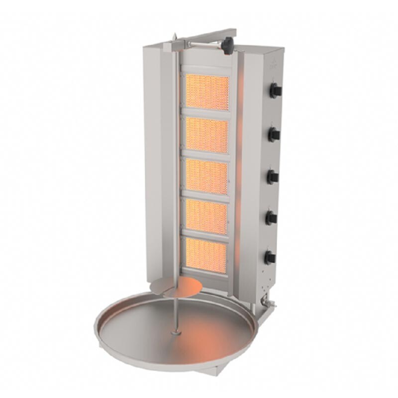 Atalay ADG-5S 5 Radyanlı Sabit Döner Makinesi, Paslanmaz Çelik, LPG’li - Atalay