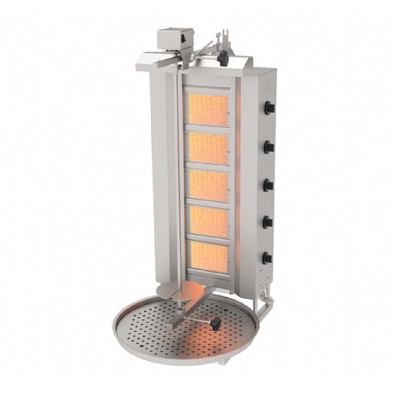 Atalay ADG-5U Üstten Motorlu Döner Makinesi, 5 Radyanlı, Emniyet Ventili, Doğalgazlı - Atalay