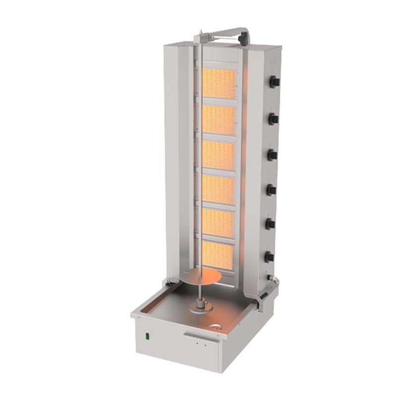 Atalay ADG-6A Alttan Motorlu Hareketli Döner Makinesi, 6 Radyanlı, Paslanmaz Çelik, LPG'li - Atalay