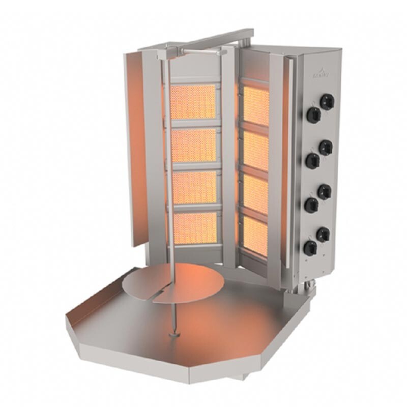 Atalay ADG-8S Sabit V Tipi Döner Makinesi, 4+2 Radyanlı, Emniyet Ventili, Doğalgazlı - Atalay