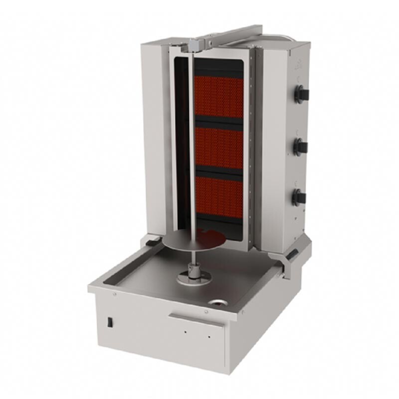 Atalay ADGC-3A Alttan Motorlu Camlı Hareketli Döner Makinesi, 3 Radyanlı, Emniyet Ventili, Doğalgazlı - Atalay