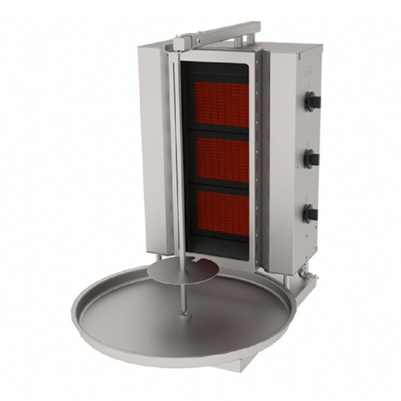 Atalay ADGC-3S Camlı Sabit Döner Makinesi, 3 Radyanlı, Emniyet Ventili, Doğalgazlı - Atalay