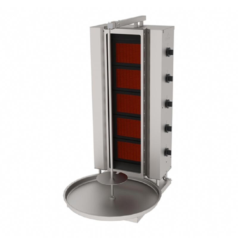 Atalay ADGC-5A Camlı Sabit Döner Makinesi, 5 Radyanlı, Emniyet Ventili, Doğalgazlı - Atalay