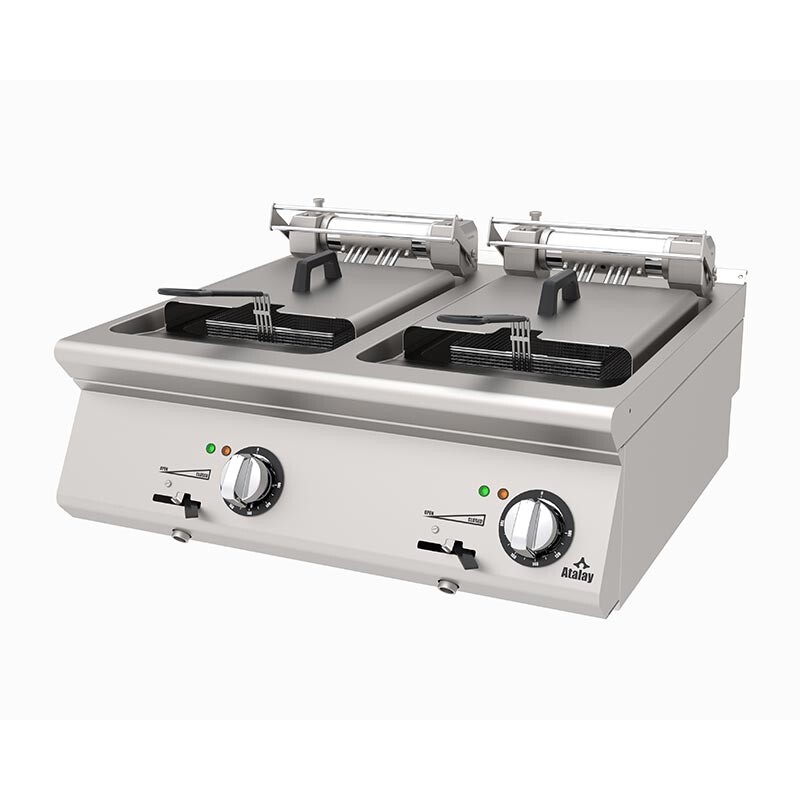 Atalay AEF-873 730 Seri Fritöz, 12+12 Lt, Paslanmaz Çelik, Elektrikli - Atalay