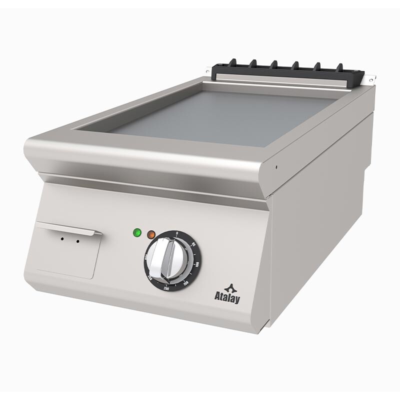 Atalay AEI-473 730 Seri Set Üstü Düz Pleyt Izgara, Paslanmaz Çelik, 40x73x30 cm, Elektrikli - Atalay
