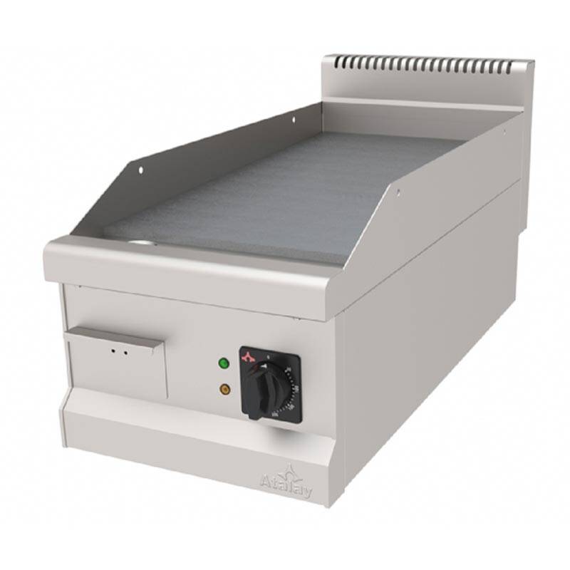 Atalay AEI-490-S 900 Seri Setüstü Düz Pleyt Izgara, Paslanmaz Çelik, 40x90 cm Elektrikli - 1