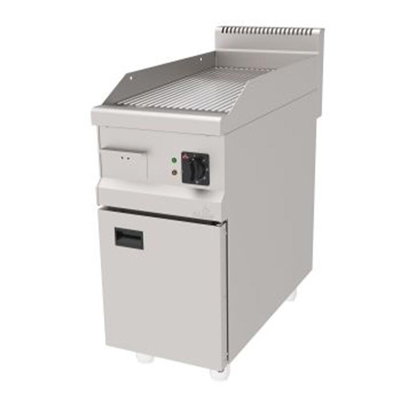 Atalay AEI-490NCR 900 Seri Nervürlü Pleyt Izgara, Paslanmaz Çelik, 40x90 cm, Krom Yüzeyli, Elektrikli - Atalay