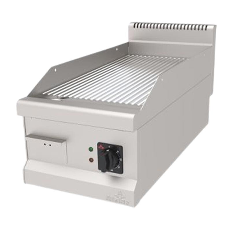 Atalay AEI-490NSCR 900 Seri Setüstü Nervürlü Pleyt Izgara, Paslanmaz Çelik, 40x90 cm, Krom Yüzeyli, Elektrikli - Atalay