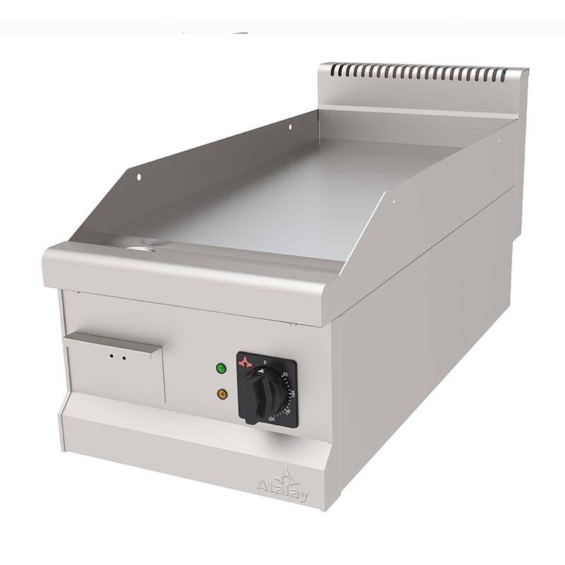Atalay AEI-490SCR 900 Seri Setüstü Düz Pleyt Izgara, Paslanmaz Çelik, 40x90 cm, Krom Yüzeyli, Elektrikli - 1