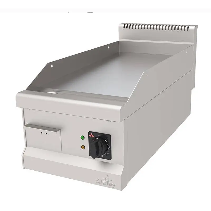 Atalay AEI-490SCR 900 Seri Setüstü Düz Pleyt Izgara, Paslanmaz Çelik, 40x90 cm, Krom Yüzeyli, Elektrikli - 1