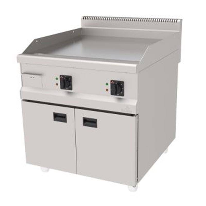 Atalay AEI-890CR 900 Seri Düz Pleyt Izgara, Paslanmaz Çelik, 80x90 cm, Krom Yüzeyli, Elektrikli - 1