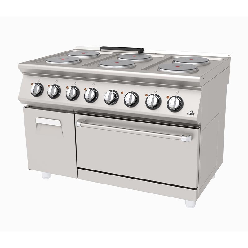 Atalay AEK-1273-D 730 Seri 4 Ocaklı Kuzine, Dolaplı, 80x73x85 cm, Paslanmaz Çelik, Elektrikli - Atalay