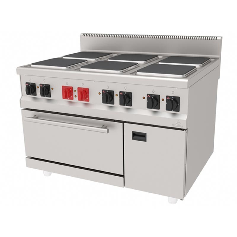 Atalay AEK-1290 900 Seri 6 Gözlü Kuzine, Paslanmaz Çelik, Elektrikli - Atalay