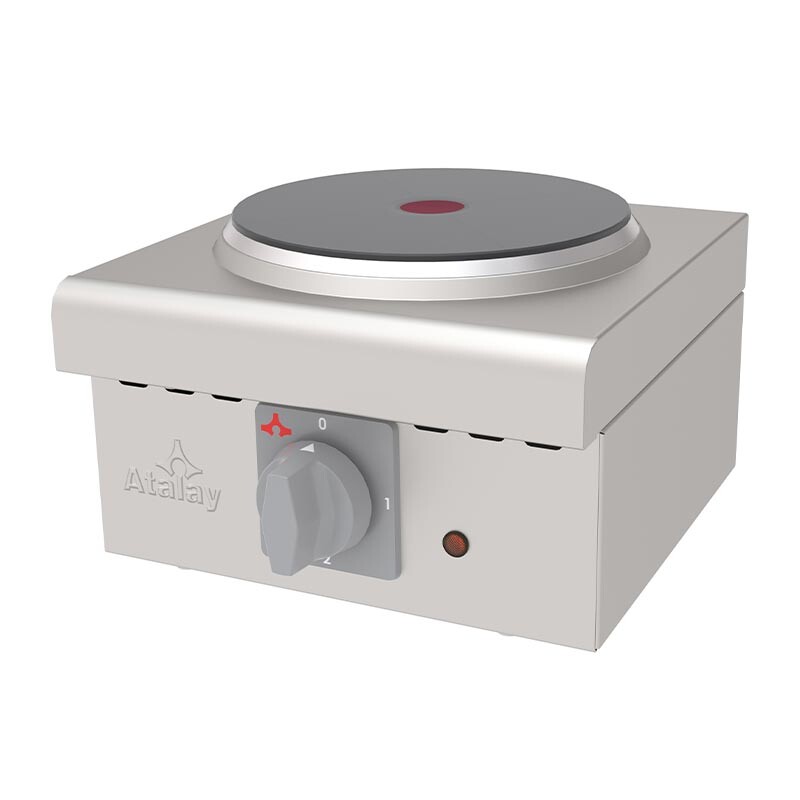 Atalay AEO-01 Set Üstü 1 Pleytli Mini Ocak, 30x30x17 cm, Paslanmaz Çelik, Elektrikli - Atalay