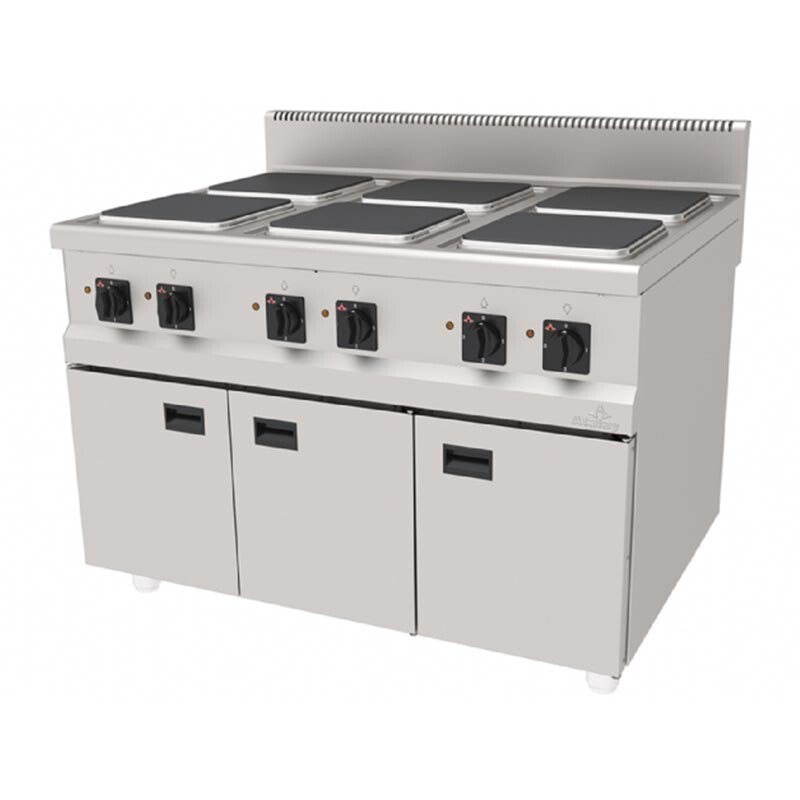 Atalay AEO-1290 900 Seri Dolaplı 6 Gözlü Ocak, Paslanmaz Çelik, Elektrikli - Atalay