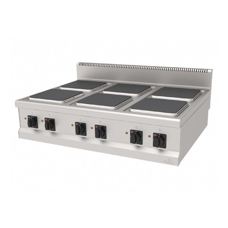 Atalay AEO-1290S 900 Seri Set Üstü 6 Gözlü Ocak, Paslanmaz Çelik, Elektrikli - Atalay