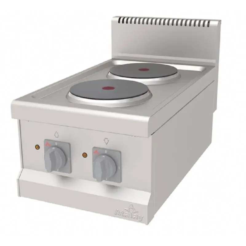 Atalay AEO-470 700 Seri Set Üstü 2 Gözlü Ocak, Paslanmaz Çelik, Elektrikli - 1