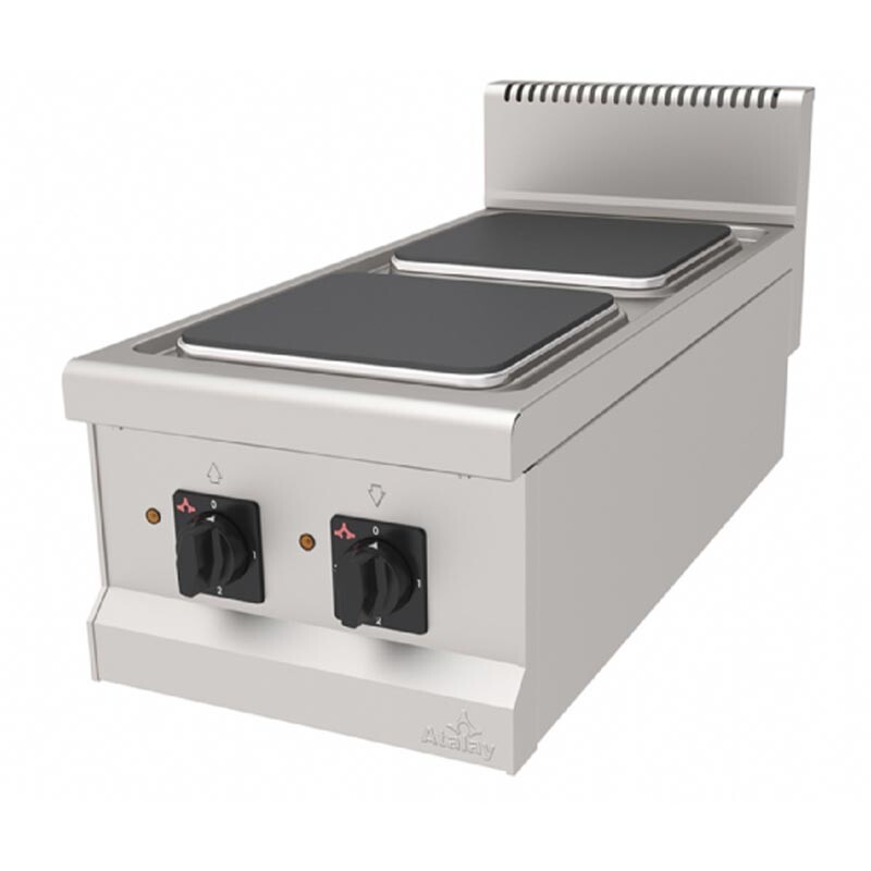 Atalay AEO-490S 900 Seri Set Üstü 2 Gözlü Ocak, Paslanmaz Çelik, Elektrikli - Atalay