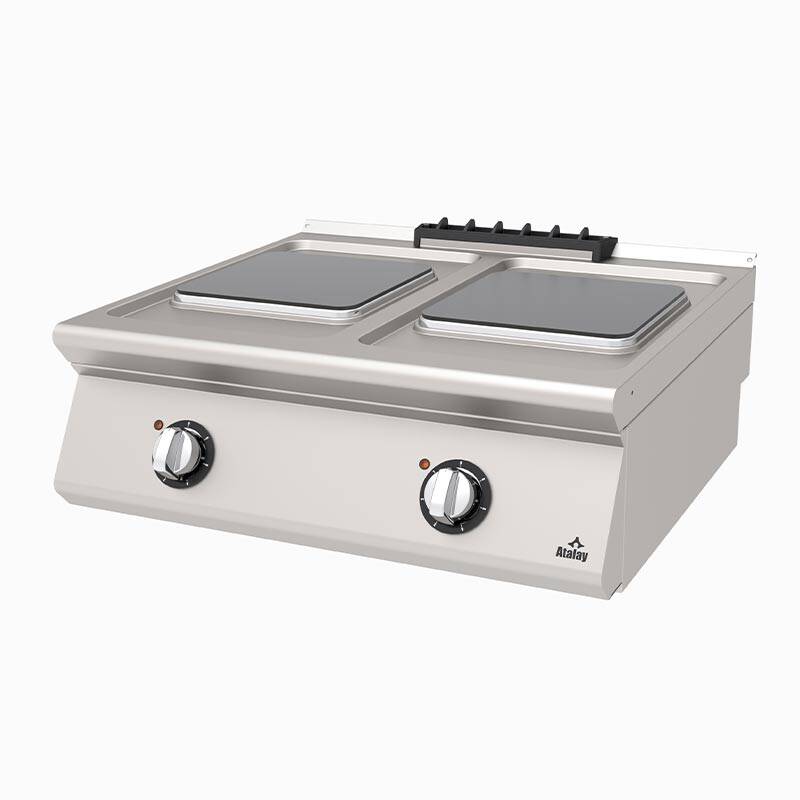 Atalay AEO-873-1K-HOTSTAR 730 Seri Hot Star Kare Ocak, 2x30 cm, Paslanmaz Çelik, Elektrikli - 1